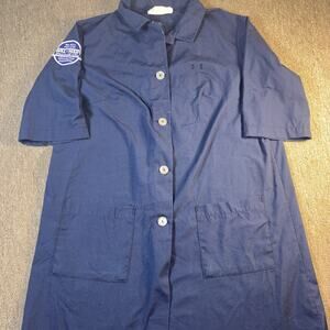 VTG Wal-mart Discount City Employee Smockcoat Jacket Pharmacy Workwear Small